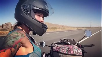 Play Felicity feline motorcycle babe riding aprilia in bra