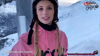 Play MyDirtyHobby - Daring amateur risky public swallow on the teleferic