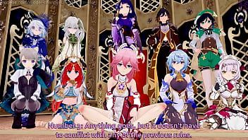 Play Genshin Impact: Archons Competition - Anniversary Edition. (Shogun Raiden, Nahida, Furina, Noelle, Ganyu, Yae Miko, Nilou, Lynette)