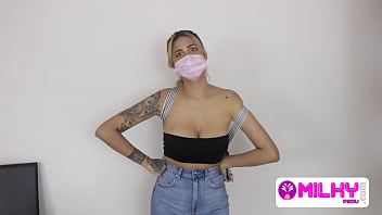Play Beautiful Latina with big tits cleans my house and my cock