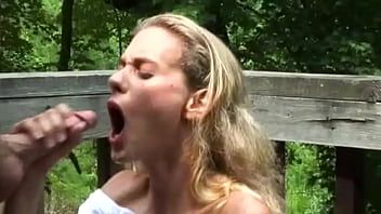 Play Skinny hot blonde wife gets fucked outside! Dick on the Deck Mindy YummyMama gets a good hard fuck and HUGE facial!