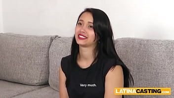 Play Pretty Latina Pornstar Lia Ponce First Time ANAL Casting Cumshot