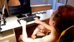 Play Petite Pink-Haired Teen Sucks Gamer's Dick While He Plays