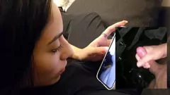 Play Cute Nerd GF Reacts to Friends' Big Cocks