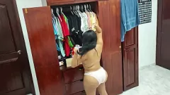 Play Latina Step-Sis in Lingerie Flashes Huge Ass & Perfect Tits