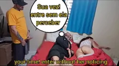 Play Vendada & Humiliated Wife Fucked by Friend