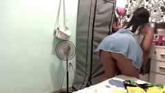 Play Latina Maid Caught on Hidden Cam While Trying On Clothes